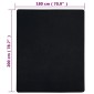 vidaXL Σεντόνι με Λάστιχο Μαύρο 180x200 εκ. Βαμβακερό Ζέρσεϊ