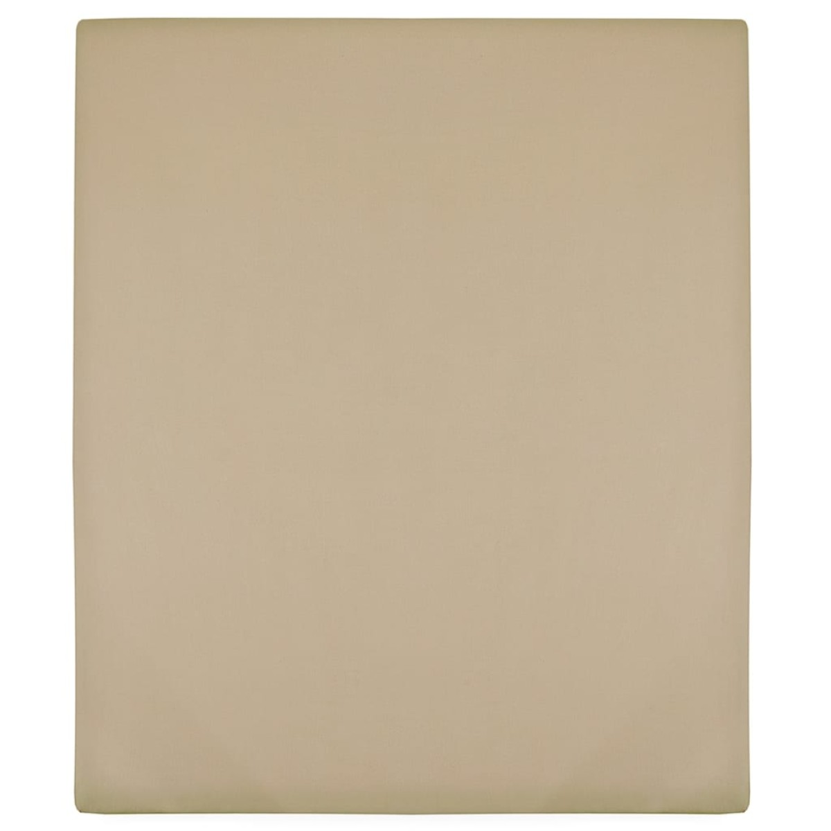vidaXL Σεντόνι με Λάστιχο Taupe 90 x 200 εκ. Βαμβακερό Ζέρσεϊ