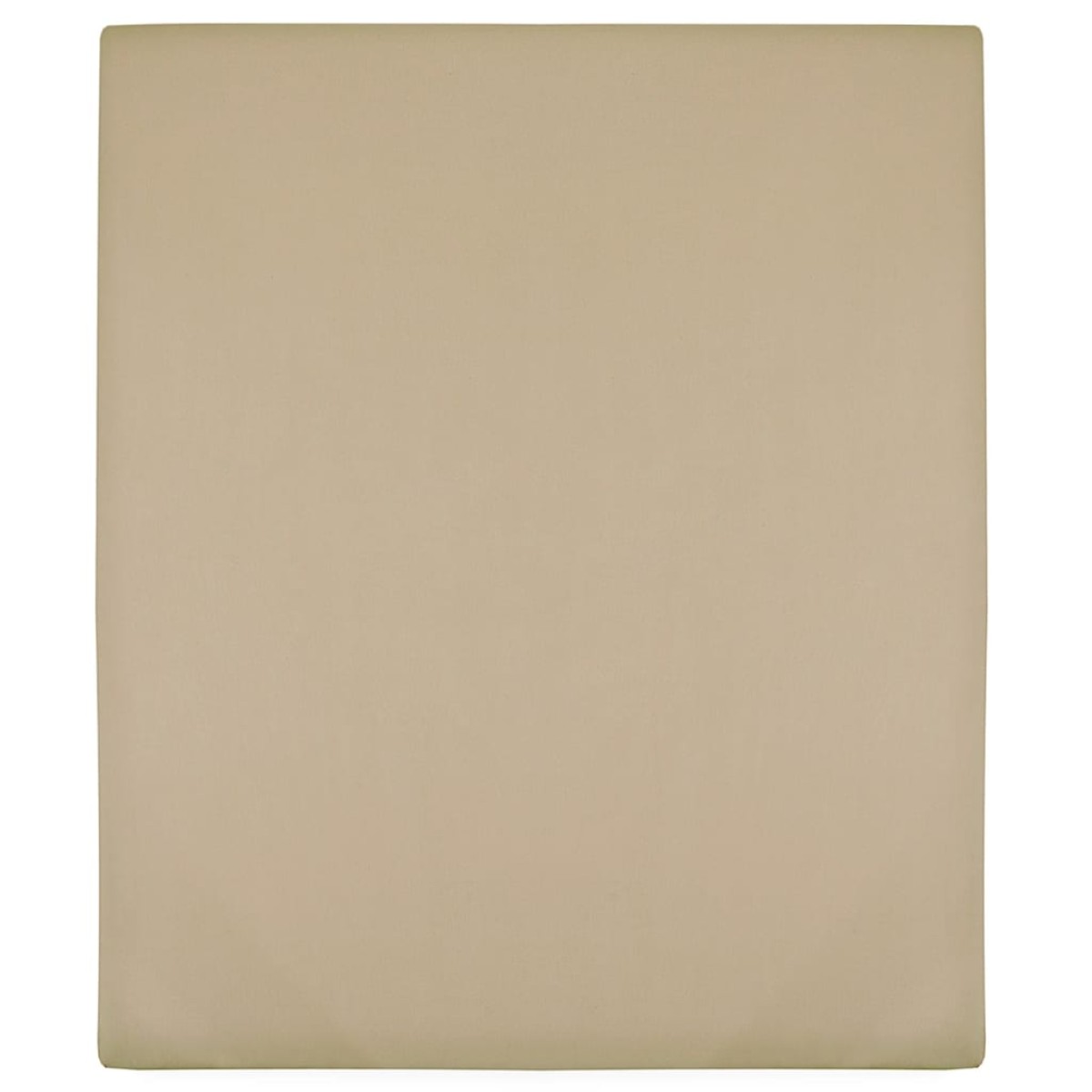 vidaXL Σεντόνι με Λάστιχο Taupe 100x200 εκ. Βαμβακερό Ζέρσεϊ