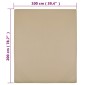 vidaXL Σεντόνι με Λάστιχο Taupe 100x200 εκ. Βαμβακερό Ζέρσεϊ