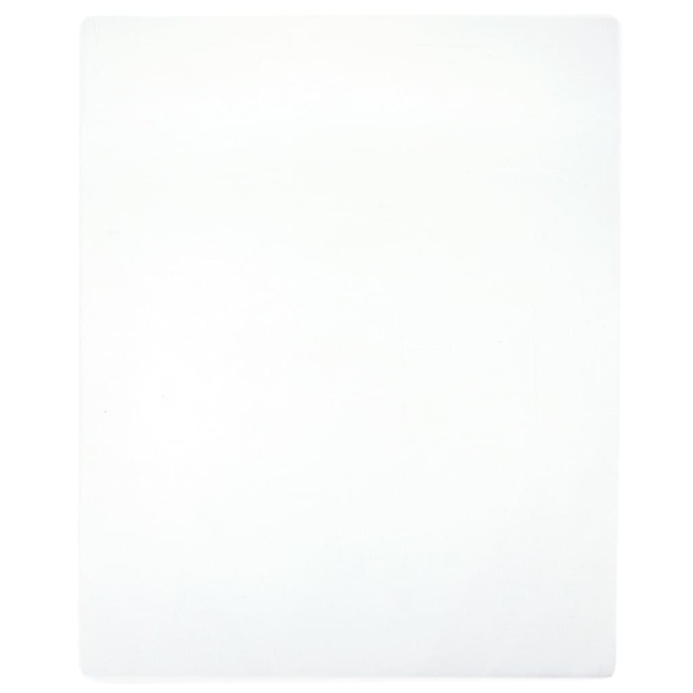 vidaXL Σεντόνια με Λάστιχο 2 τεμ. Λευκά 160x200 εκ. Βαμβακερό Ζέρσεϊ