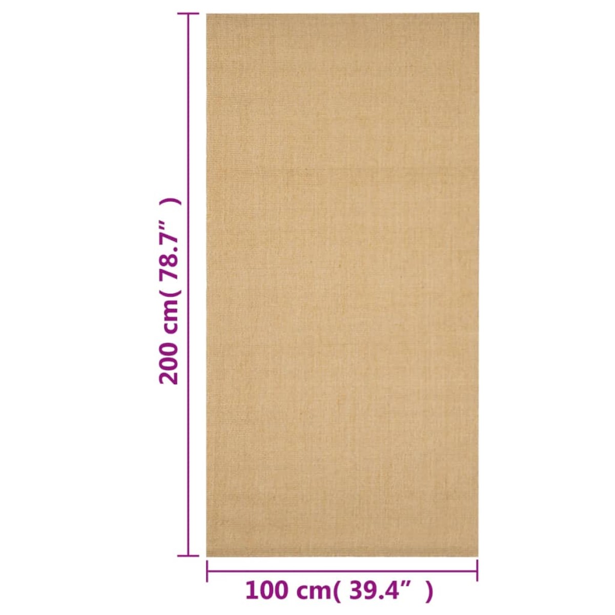 vidaXL Χαλί 100 x 200 εκ. από Φυσικό Σιζάλ