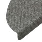 vidaXL Πατάκια Σκάλας Αυτοκόλλητα 15 τεμ. Γκρι 56x17x3 εκ.