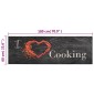 vidaXL Χαλί Κουζίνας Πλενόμενο Επιγρ. Cooking Μαύρο 60x180 εκ. Βελούδο
