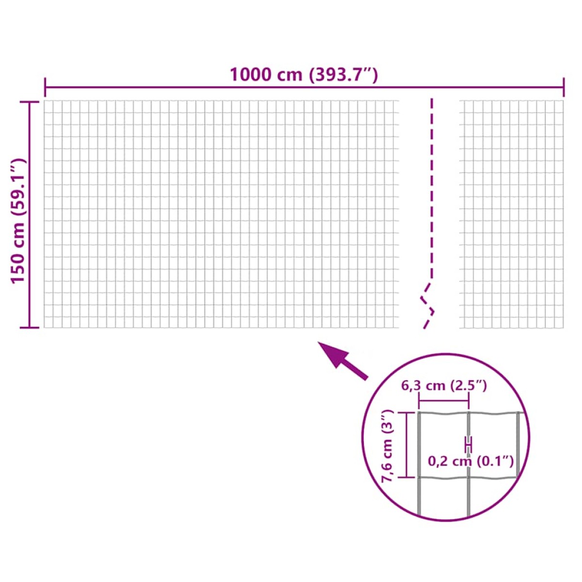 vidaXL Συρματόπλεγμα Σετ Πράσινο 10 x 1,5 μ. Ατσάλινο