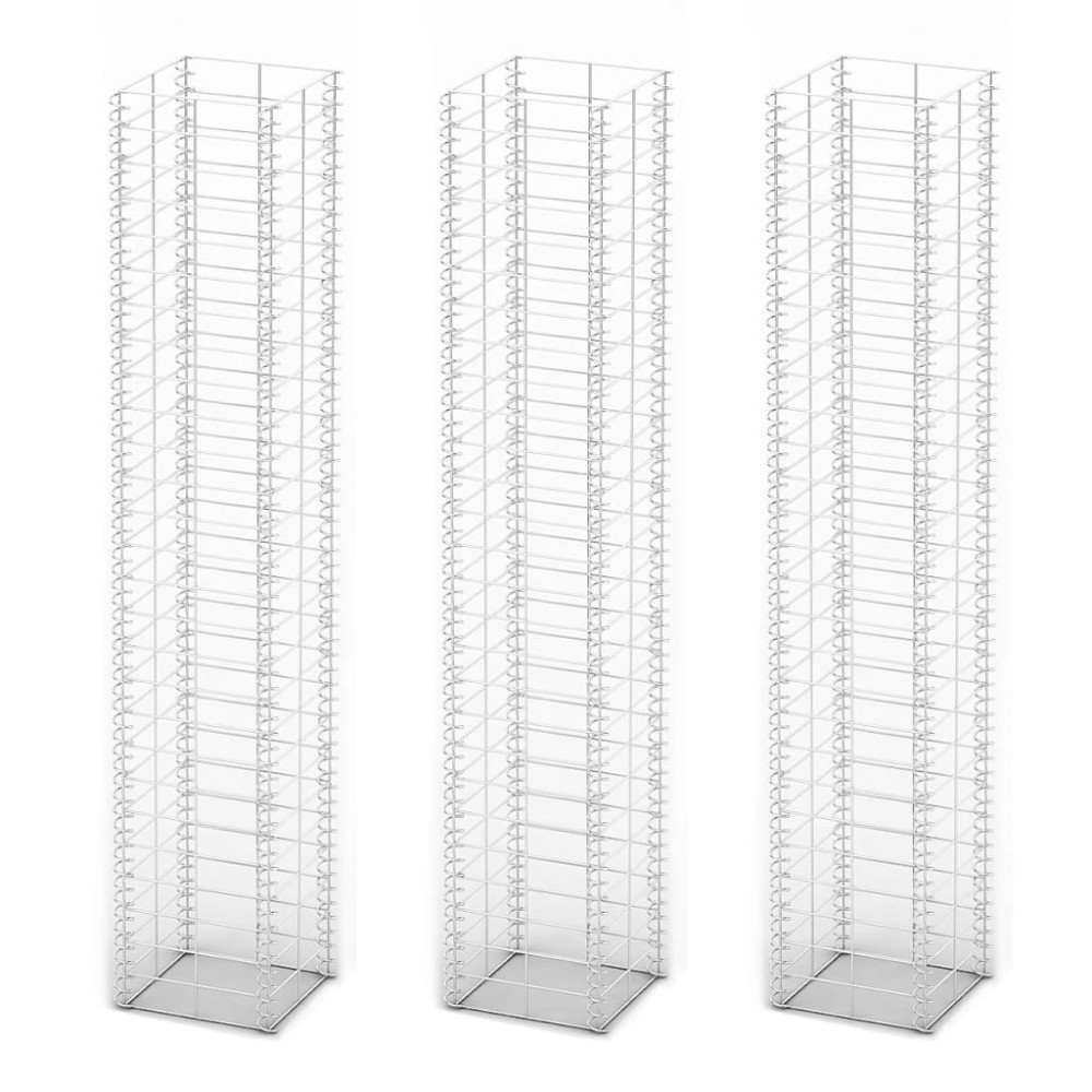 vidaXL Συρματοκιβώτια Σετ 3 τεμ. 25 x 25 x 150 εκ. Γαλβανισμένο Σύρμα