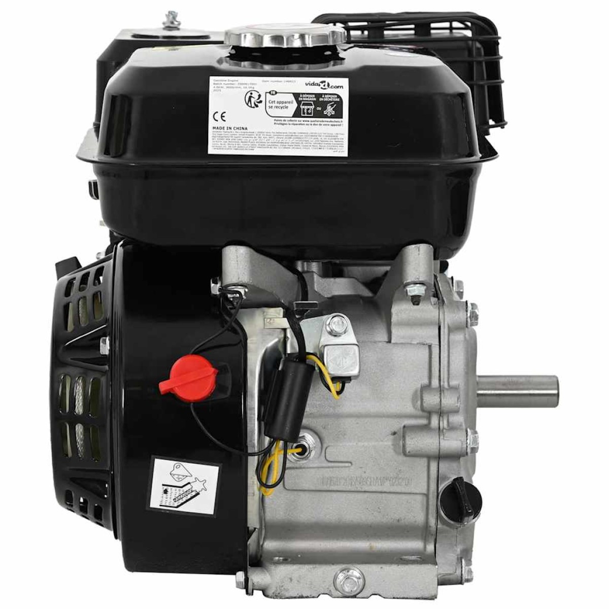 Βενζινοκινητήρας 6,5 HP 4,8 kW Μαύρος