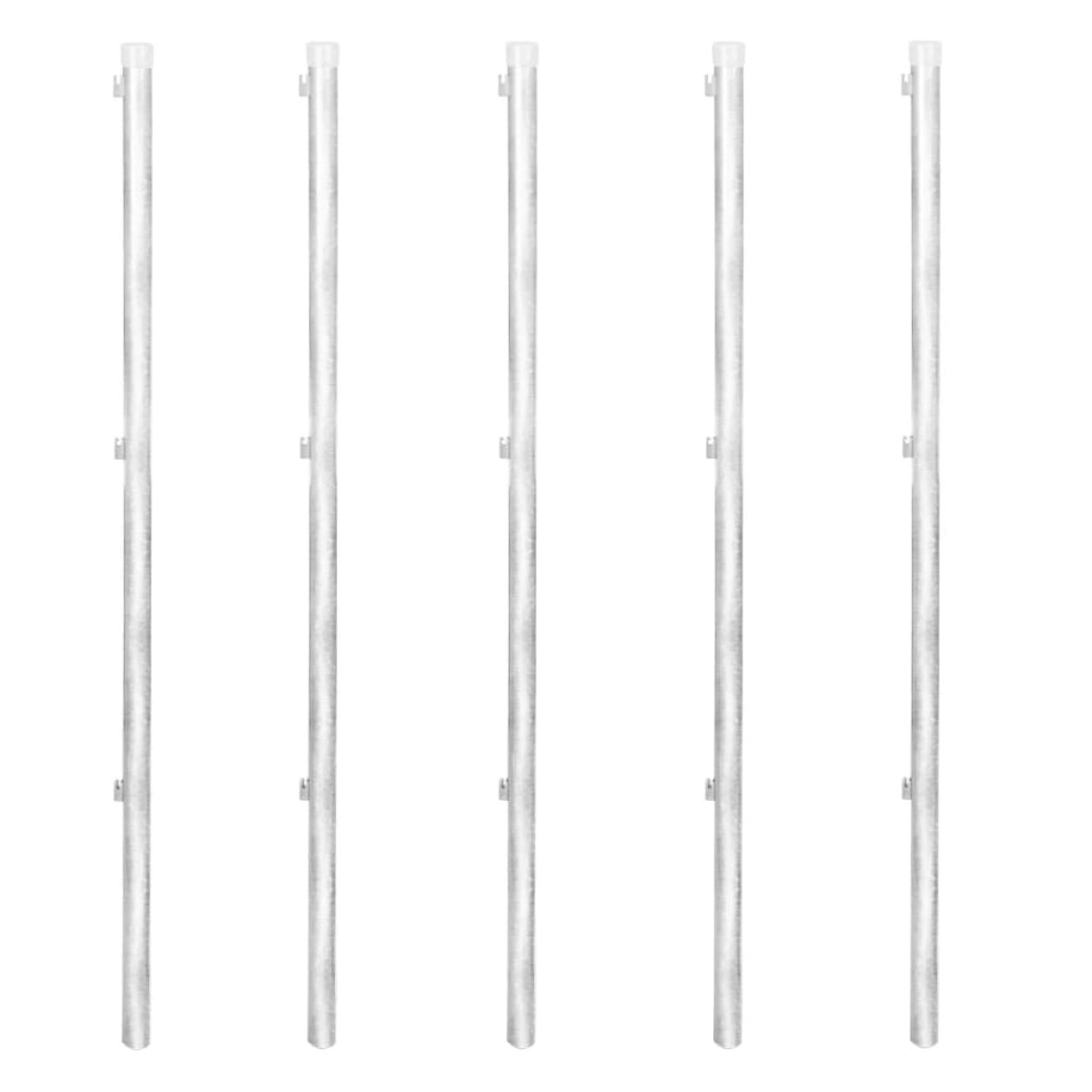 vidaXL Συρματόπλεγμα 15 x 0,8 μ. Γαλβανισμένο Ατσάλι + Στύλοι/Βάσεις