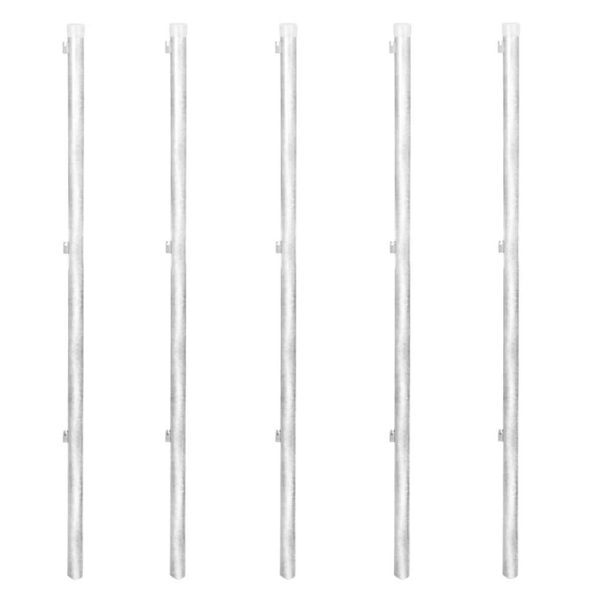 vidaXL Συρματόπλεγμα 15 x 1,5 μ. Γαλβανισμένο Ατσάλι + Στύλοι/Βάσεις