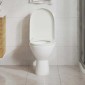 vidaXL Κάλυμμα Λεκάνης με Soft Close & Quick Release Τετράγωνο Λευκό