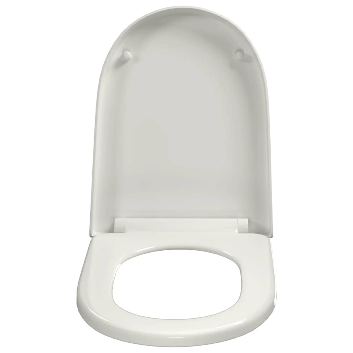 vidaXL Κάλυμμα Λεκάνης με Soft Close & Quick Release Τετράγωνο Λευκό