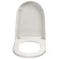 vidaXL Κάλυμμα Λεκάνης με Soft Close & Quick Release Τετράγωνο Λευκό