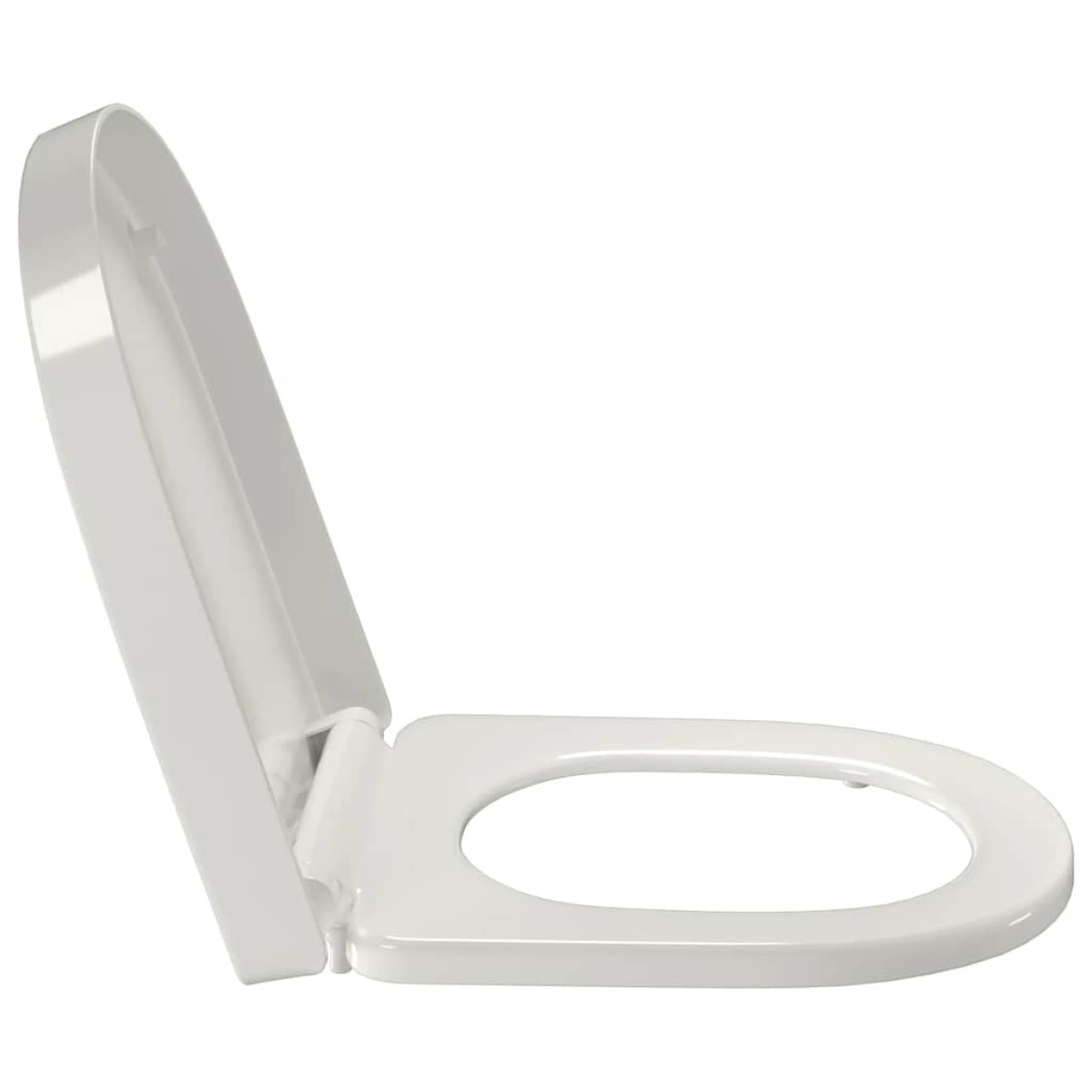 vidaXL Κάλυμμα Λεκάνης με Soft Close & Quick Release Τετράγωνο Λευκό