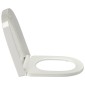 vidaXL Κάλυμμα Λεκάνης με Soft Close & Quick Release Τετράγωνο Λευκό