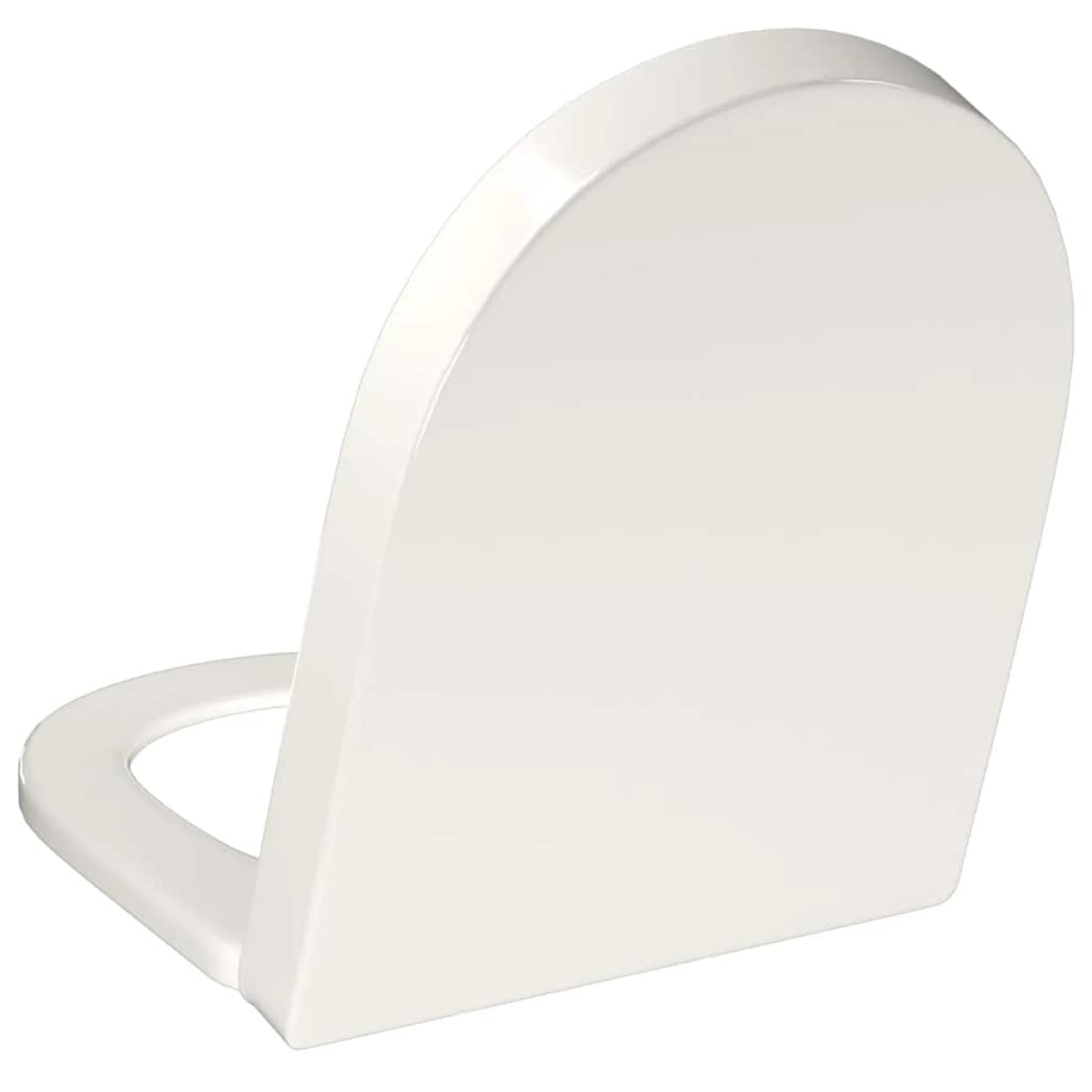 vidaXL Κάλυμμα Λεκάνης με Soft Close & Quick Release Τετράγωνο Λευκό