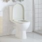vidaXL Κάλυμμα Λεκάνης με Soft Close & Quick Release Τετράγωνο Λευκό