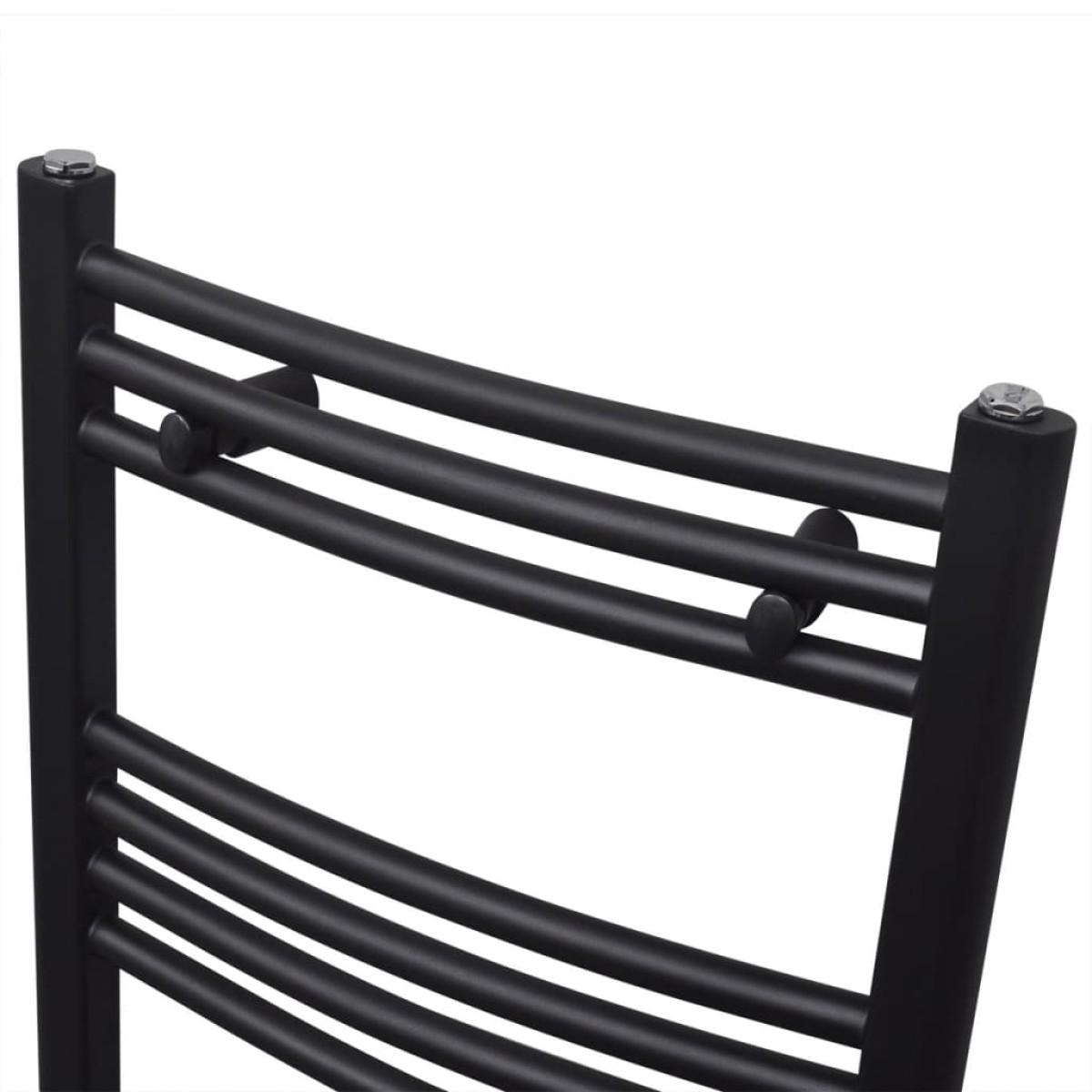 Θερμαντικό Σώμα/Πετσετοκρεμάστρα Κεν Θέρμανση Καμπύλο Μαύρη 480x480χιλ