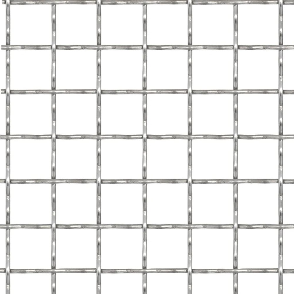 vidaXL Πλέγμα Κατσαρό Καρέ Φύλλα 50x50 εκ. / 11x11x2 χιλ. Ανοξ. Ατσάλι