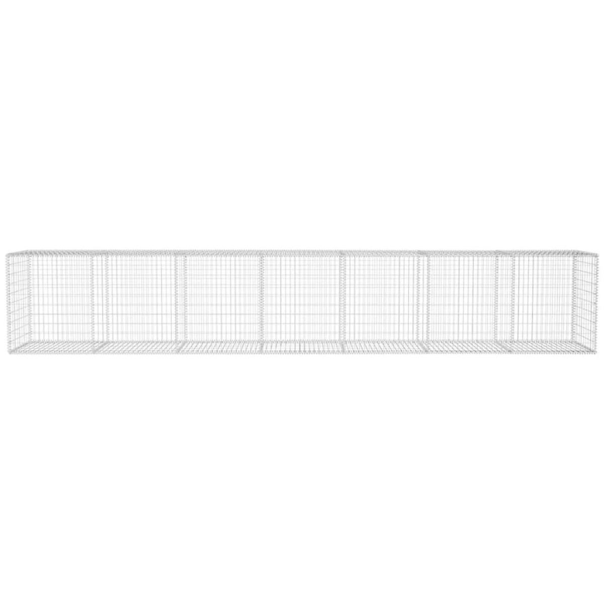 vidaXL Συρματοκιβώτιο Τοίχος 600x50x100 εκ. Γαλβαν.Χάλυβας + Κάλυμμα