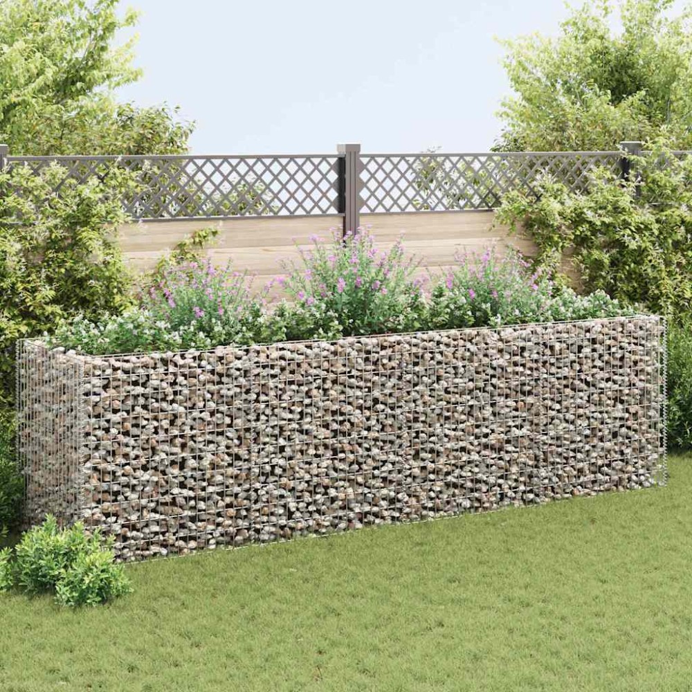 vidaXL Συρματοκιβώτιο - Γλάστρα Υπερυψωμένη 360x90x100 εκ. Ατσάλινη