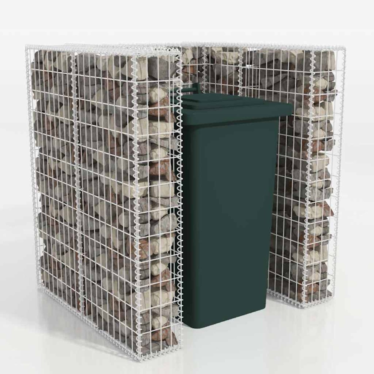vidaXL Πλαίσιο Μονό για Κάδο Απορριμμάτων 110x100x120 εκ. Ατσάλινο