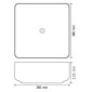 vidaXL Νιπτήρας Τετράγωνος Μαύρος 38 x 38 x 13,5 εκ. Κεραμικός