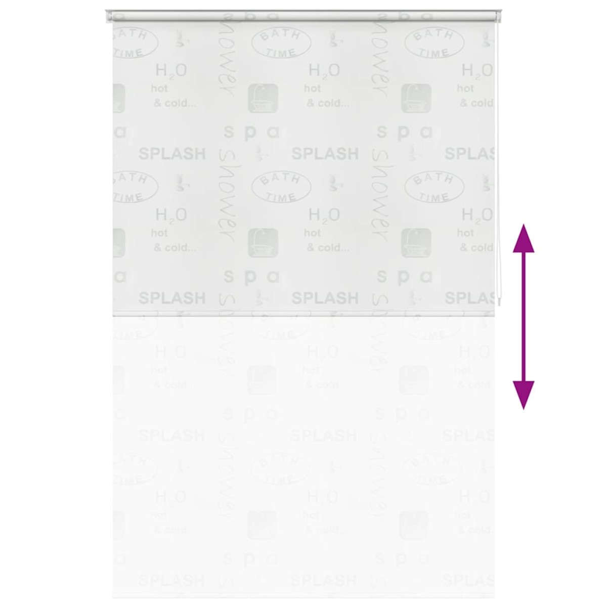 vidaXL Κουρτίνα Μπάνιου Ρολό Σχέδιο Πιτσιλιά 140 x 240 εκ.