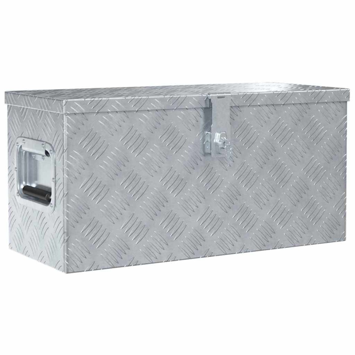 vidaXL Κουτί Αποθήκευσης Ασημί 61,5 x 26,5 x 30 εκ. Αλουμινίου
