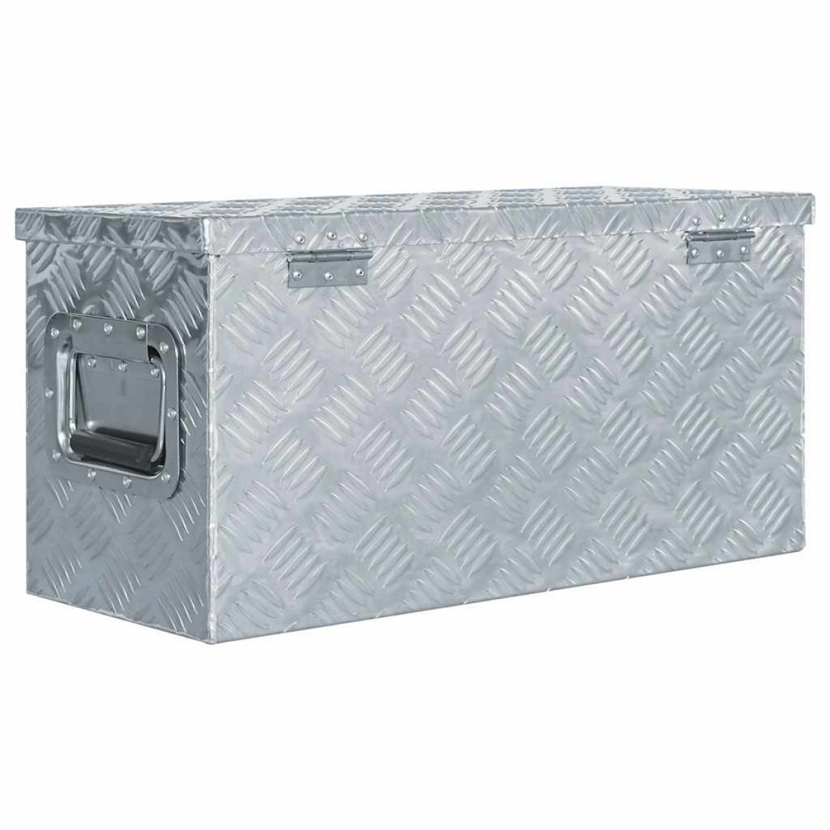 vidaXL Κουτί Αποθήκευσης Ασημί 61,5 x 26,5 x 30 εκ. Αλουμινίου