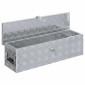 vidaXL Κουτί Αποθήκευσης Ασημί 80,5 x 22 x 22 εκ. Αλουμινίου