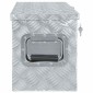 vidaXL Κουτί Αποθήκευσης Ασημί 76,5 x 26,5 x 33 εκ. Αλουμινίου