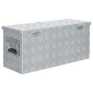 vidaXL Κουτί Αποθήκευσης Ασημί 76,5 x 26,5 x 33 εκ. Αλουμινίου