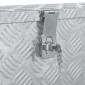 vidaXL Κουτί Αποθήκευσης Ασημί 76,5 x 26,5 x 33 εκ. Αλουμινίου