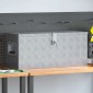 vidaXL Κουτί Αποθήκευσης Ασημί 76,5 x 26,5 x 33 εκ. Αλουμινίου