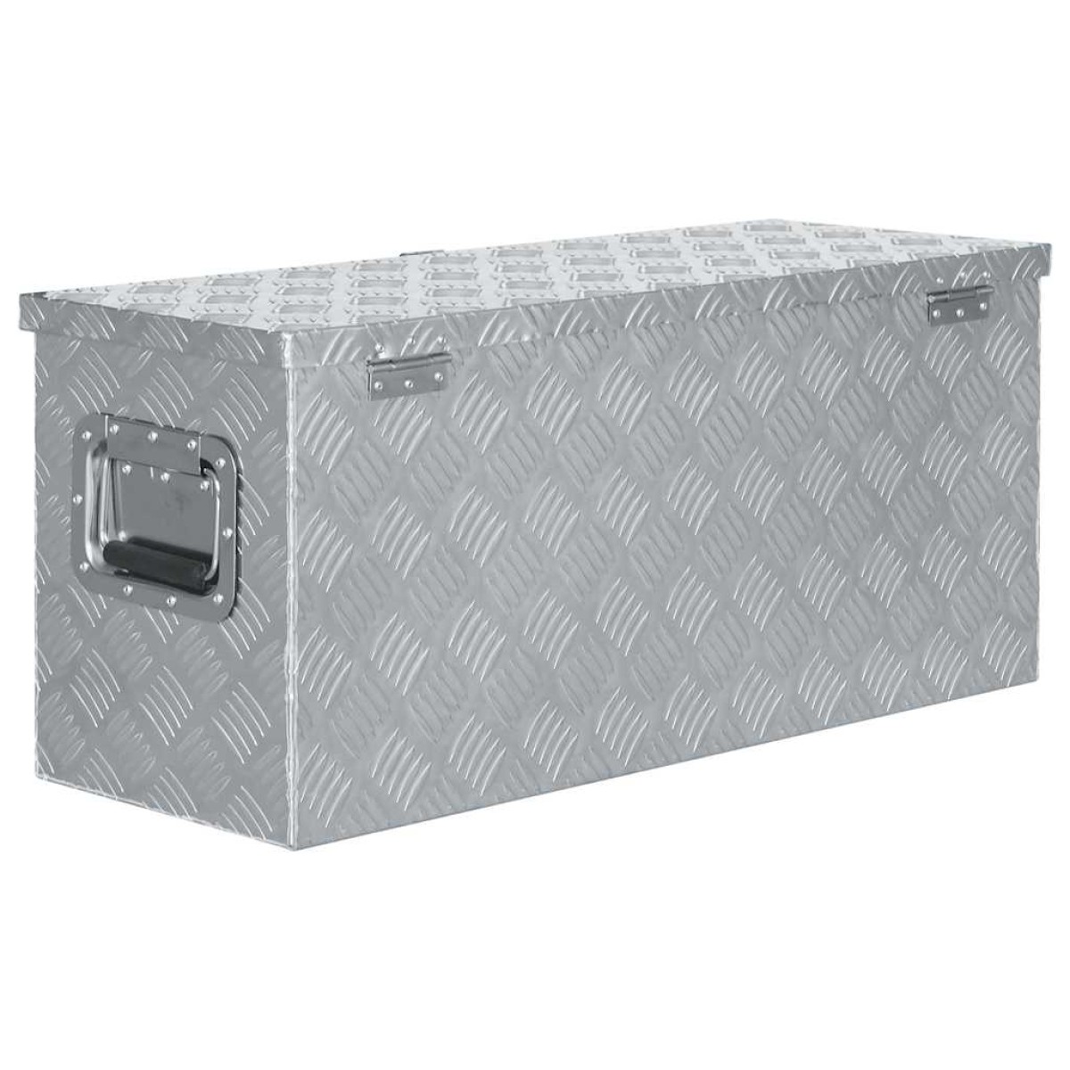 vidaXL Κουτί Αποθήκευσης Ασημί 80 x 30 x 35 εκ. Αλουμινίου