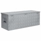 vidaXL Κουτί Αποθήκευσης Ασημί 110,5 x 38,5 x 40 εκ. Αλουμινίου