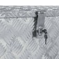 vidaXL Κουτί Αποθήκευσης Ασημί 110,5 x 38,5 x 40 εκ. Αλουμινίου