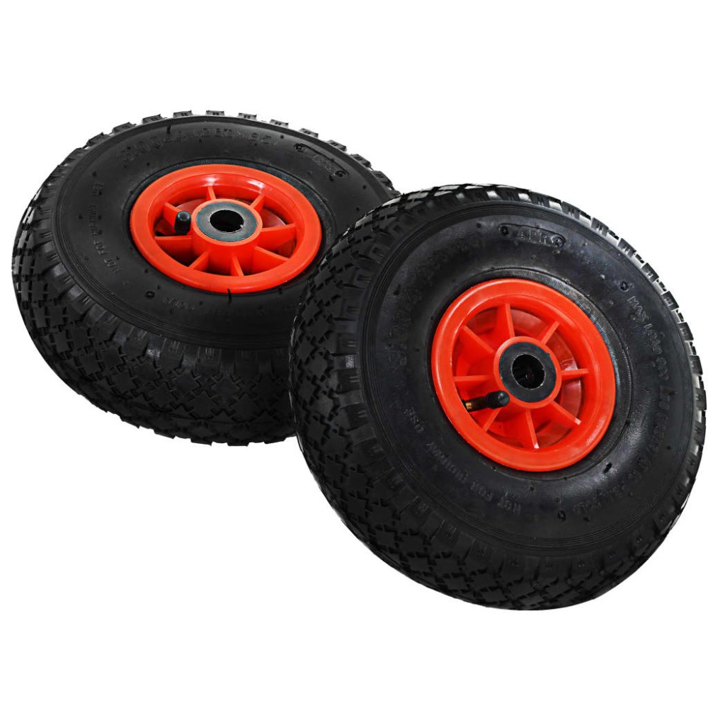 vidaXL Ρόδες για Καρότσια Μεταφοράς 2 τεμ. 3.00-4 (245x82) Καουτσούκ
