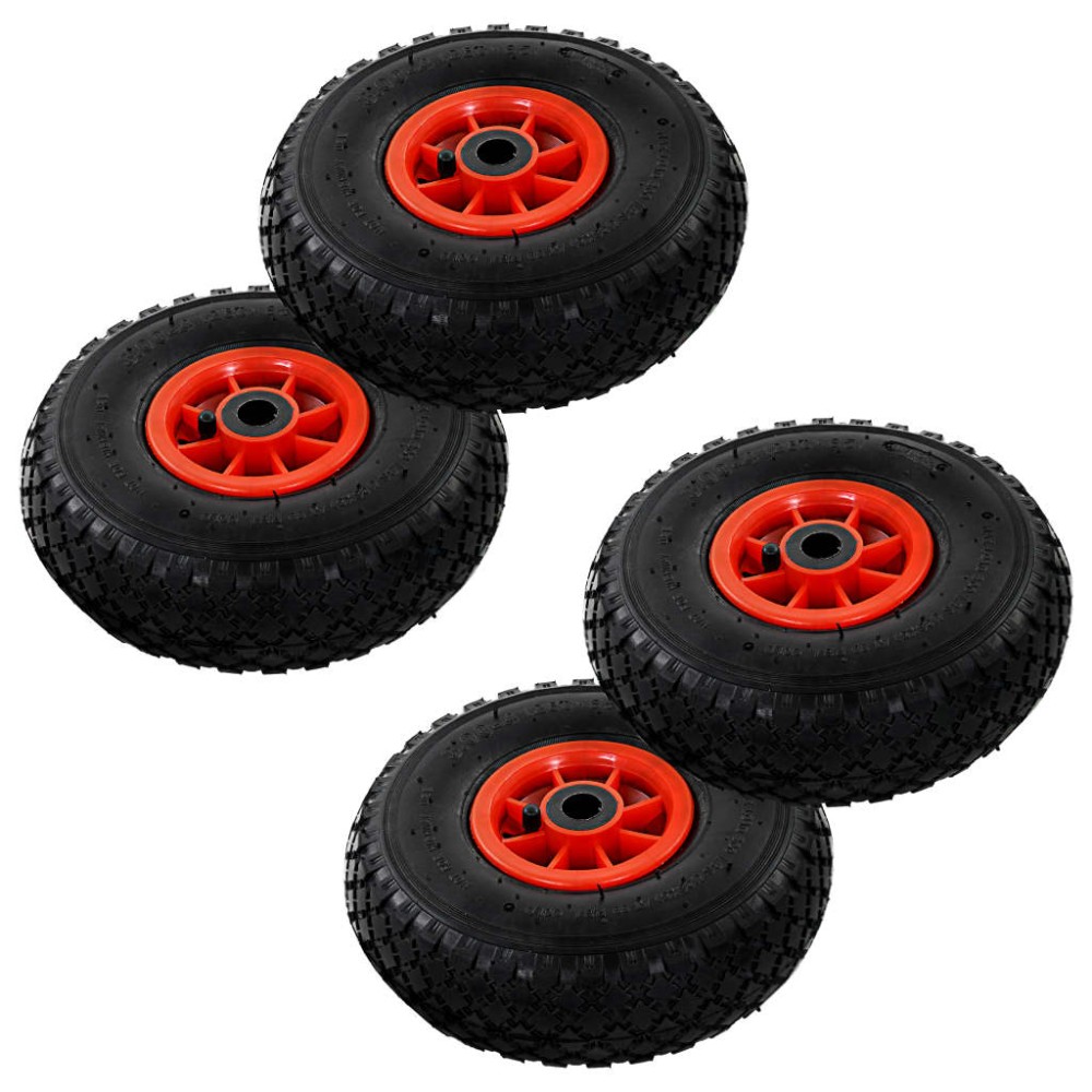 vidaXL Ρόδες για Καρότσια Μεταφοράς 4 τεμ. 3.00-4 (245x82) Καουτσούκ
