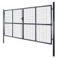 vidaXL Πόρτα Περίφραξης με Πλέγμα Γκρι 289 x 200 εκ. Γαλβαν. Χάλυβας