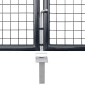 vidaXL Πόρτα Περίφραξης με Πλέγμα Γκρι 289 x 200 εκ. Γαλβαν. Χάλυβας