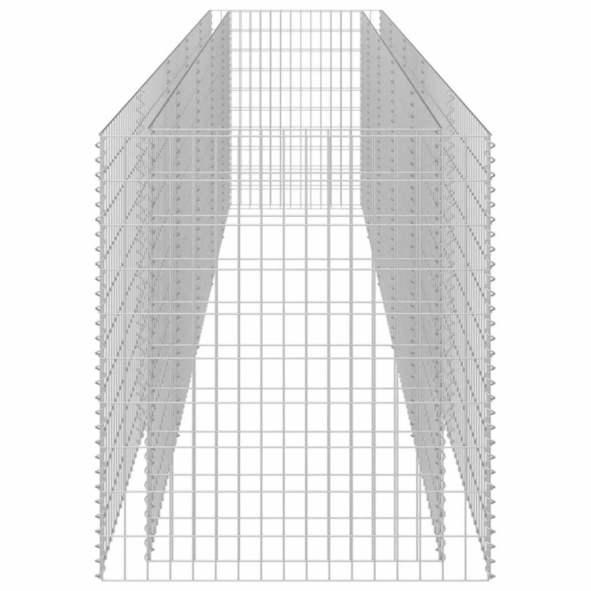 vidaXL Συρματοκιβώτιο-Γλάστρα Υπερυψωμένη 450x90x100 εκ. Γαλβ. Χάλυβας