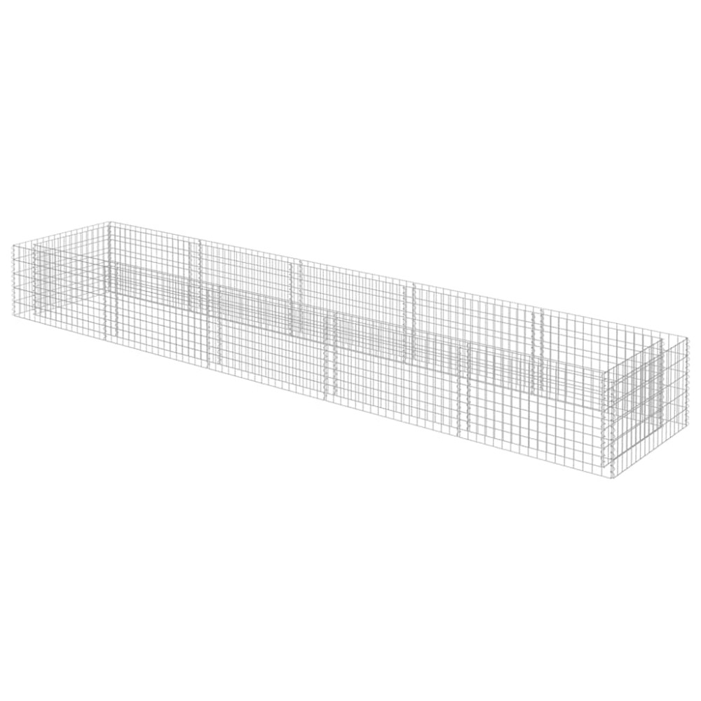 vidaXL Συρματοκιβώτιο-Γλάστρα Υπερυψωμένη 450x90x50 εκ. Γαλβ. Χάλυβας