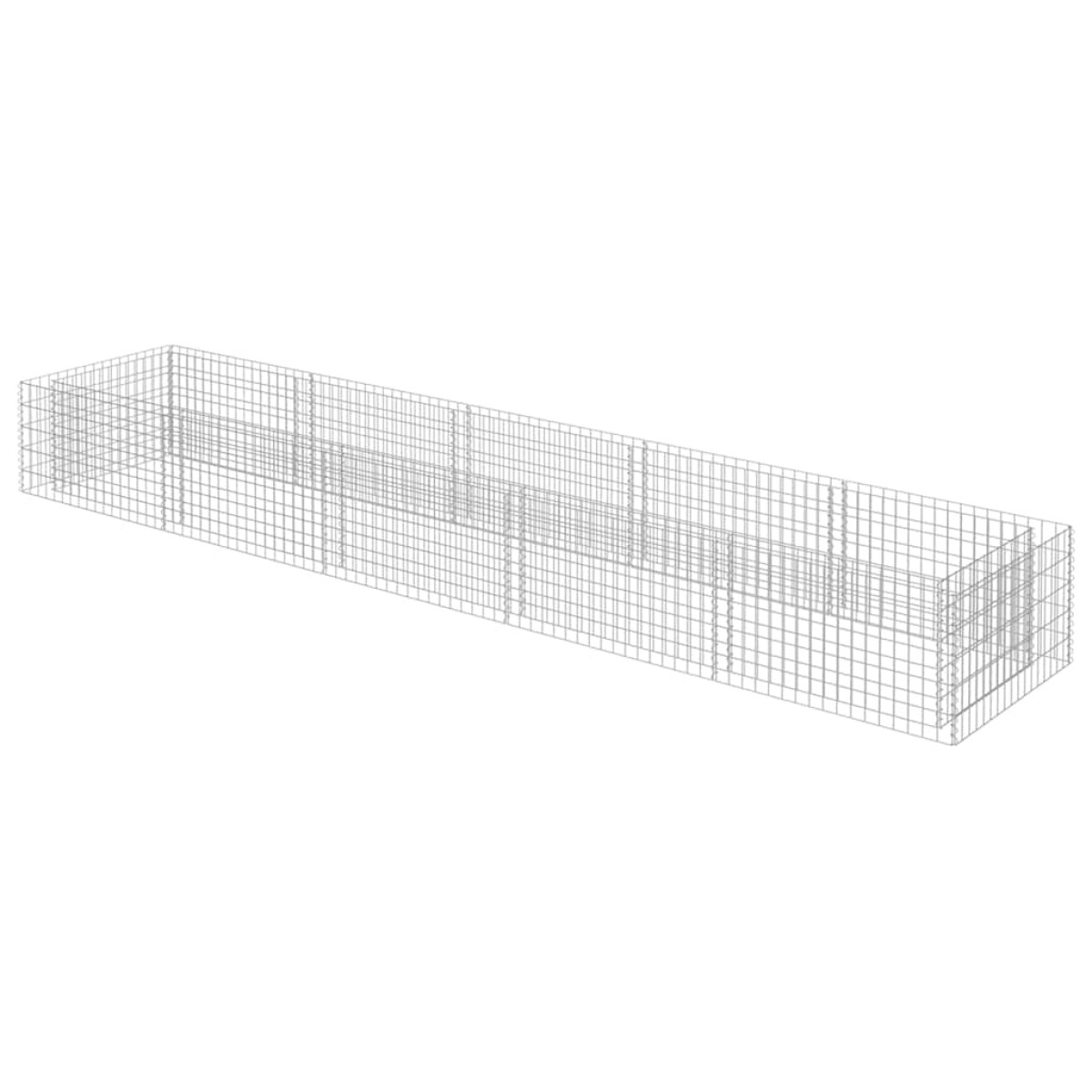 vidaXL Συρματοκιβώτιο-Γλάστρα Υπερυψωμένη 450x90x50 εκ. Γαλβ. Χάλυβας