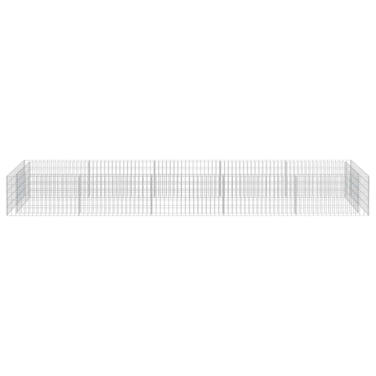 vidaXL Συρματοκιβώτιο-Γλάστρα Υπερυψωμένη 450x90x50 εκ. Γαλβ. Χάλυβας