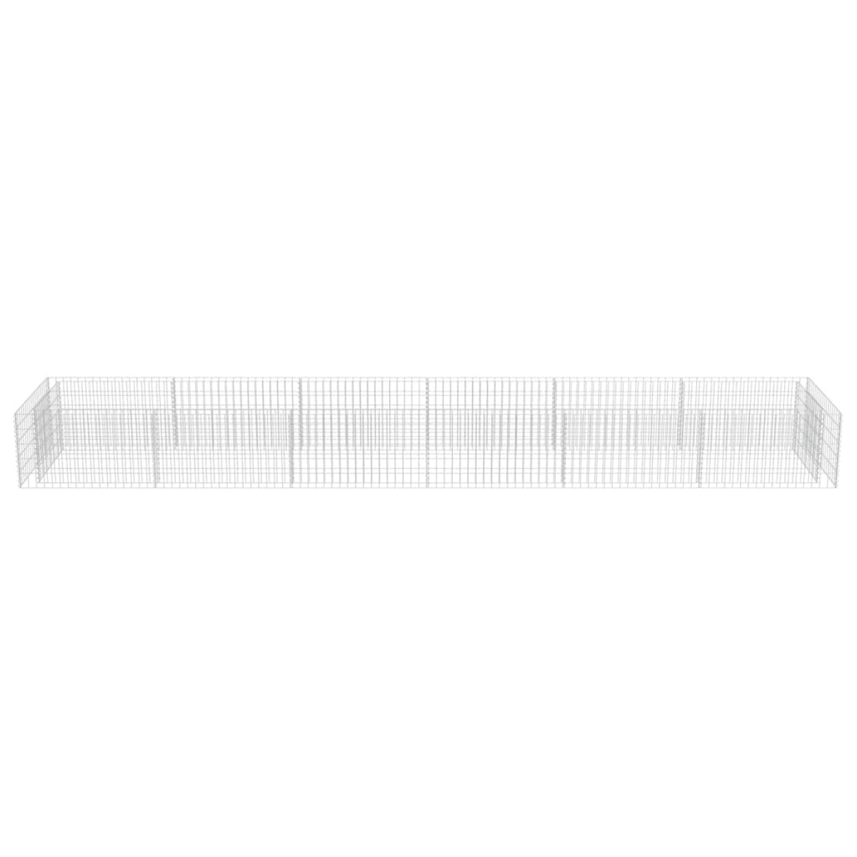 vidaXL Συρματοκιβώτιο-Γλάστρα Υπερυψωμένη 540x90x50 εκ. Γαλβ. Χάλυβας