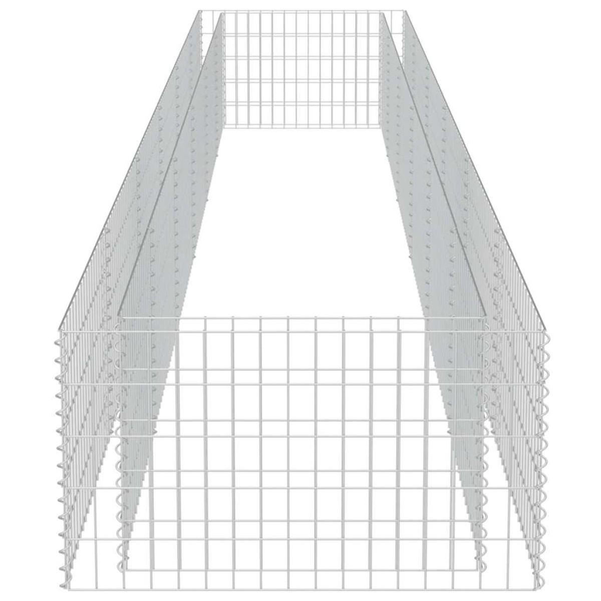 vidaXL Συρματοκιβώτιο-Γλάστρα Υπερυψωμένη 540x90x50 εκ. Γαλβ. Χάλυβας