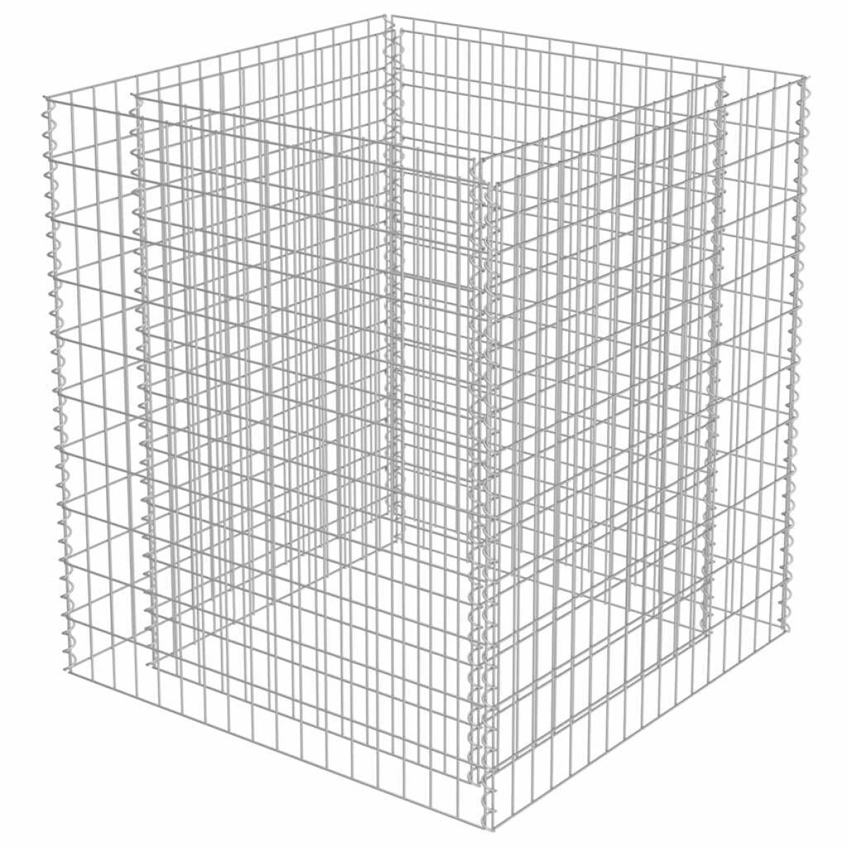 vidaXL Συρματοκιβώτιο-Γλάστρα Υπερυψωμένη 90x90x100 εκ. Γαλβ. Χάλυβας