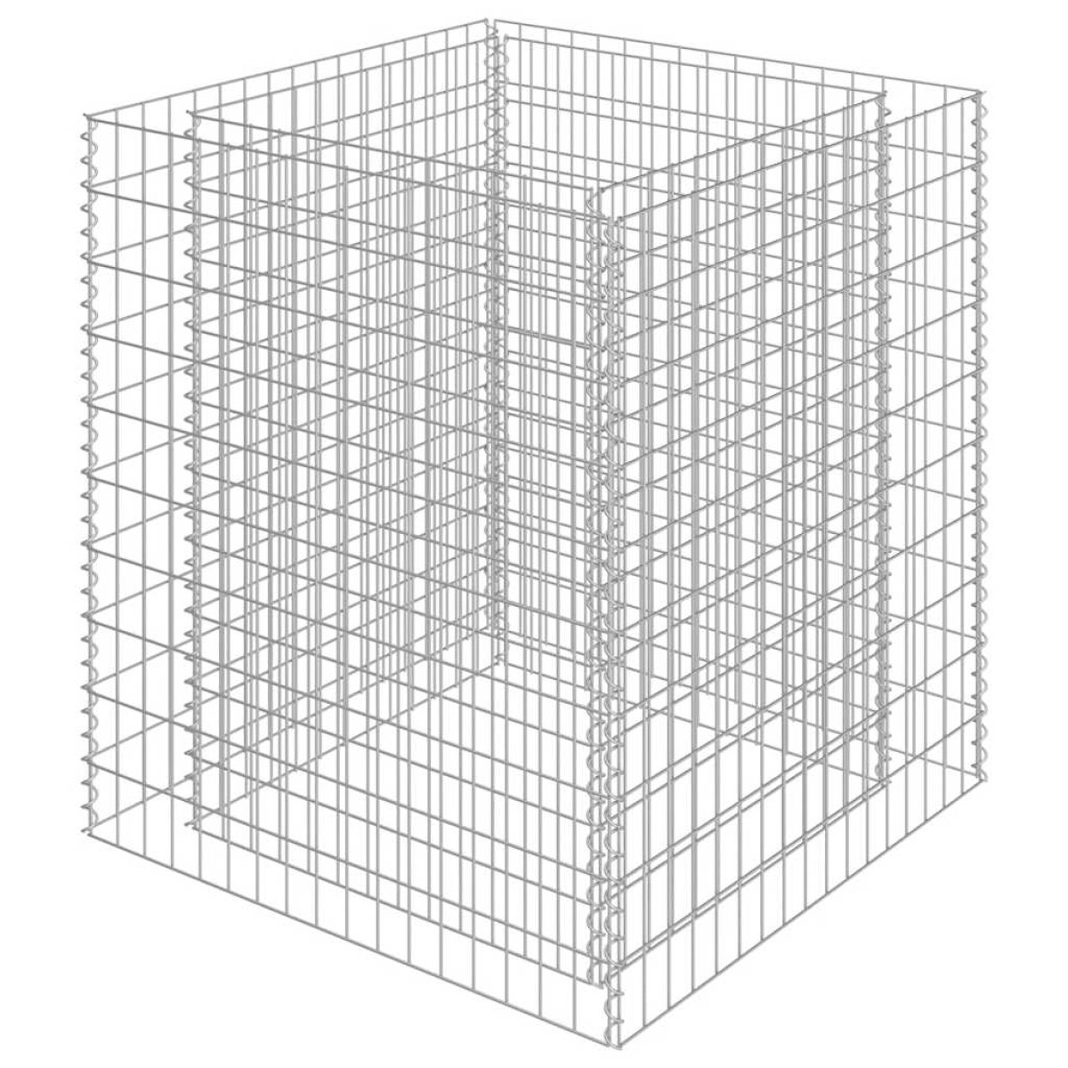 vidaXL Συρματοκιβώτιο-Γλάστρα Υπερυψωμένη 90x90x100 εκ. Γαλβ. Χάλυβας