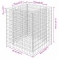 vidaXL Συρματοκιβώτιο-Γλάστρα Υπερυψωμένη 90x90x100 εκ. Γαλβ. Χάλυβας